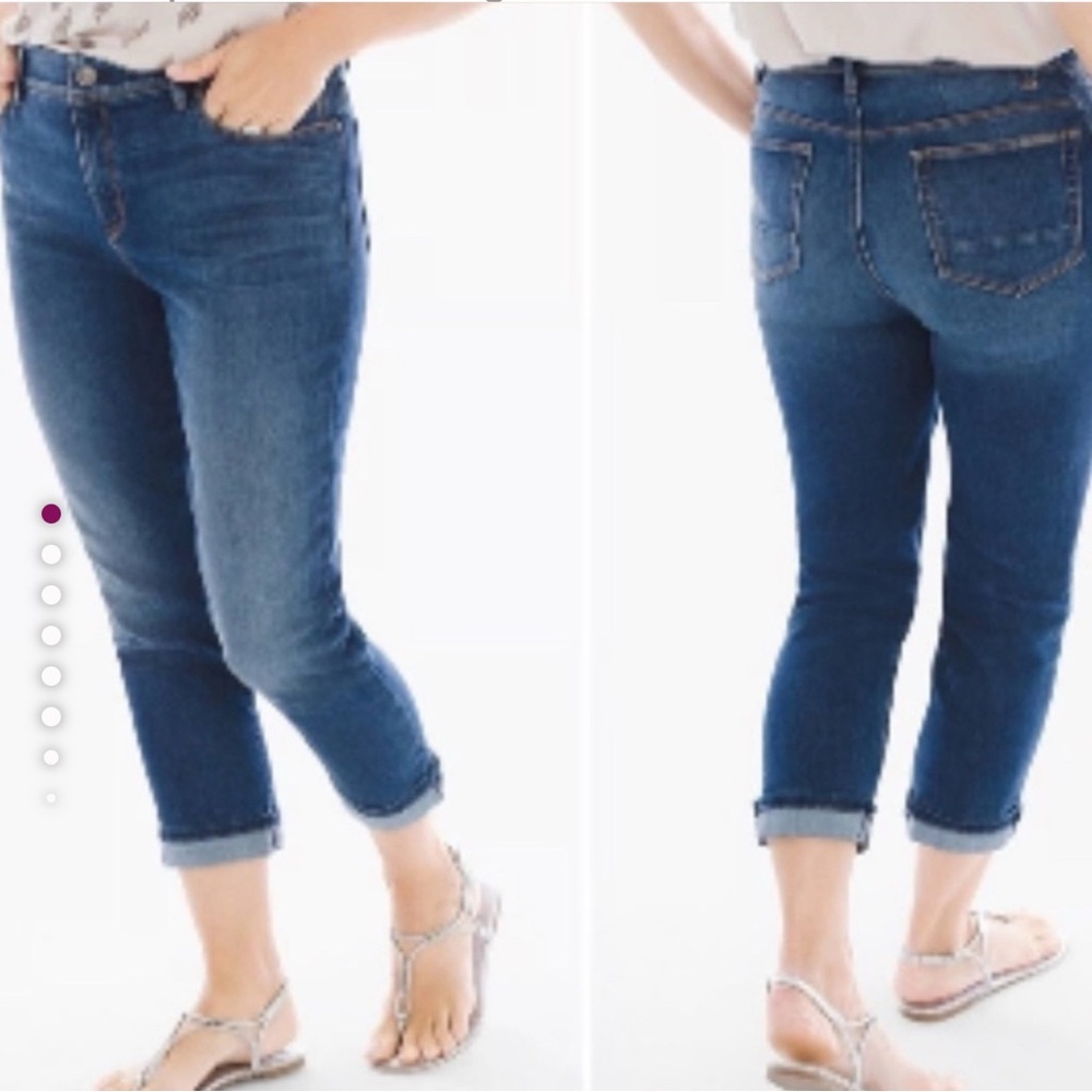 Chico’s So Slimming Girlfriend Straight Leg Jeans Chico’s 1P / 8 Petite